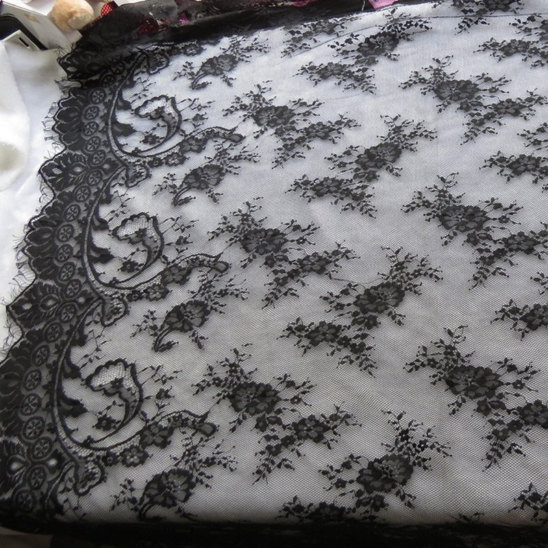 Lace Trim Eyelash Lingerie Lace Fabric for Women's Wear Wholesale Supp 4